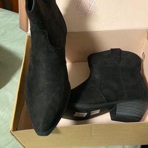 Black low cut boots. Never worn